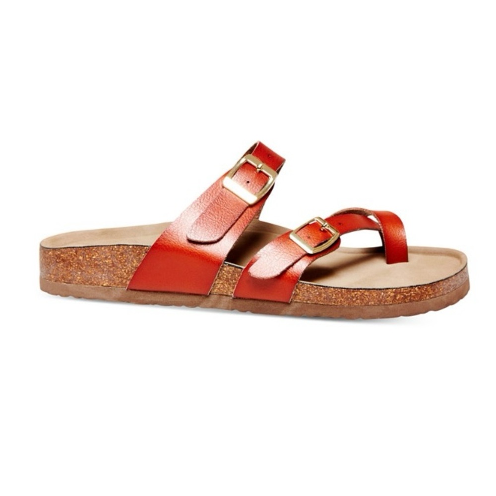 Madden Girl Women's Light Brown Leather Thong Sandals - Picture 2 of 9